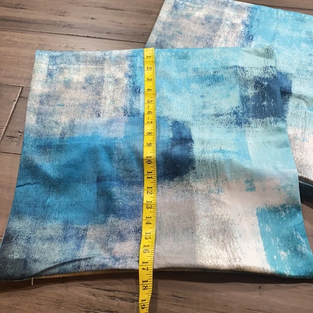 Square decorative pillow cases blue aqua‎ - 2